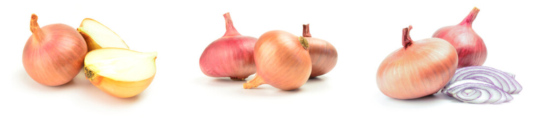 Group of Onion isolated on a white background cutout