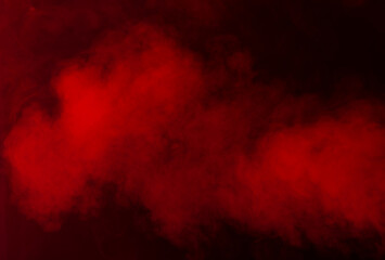 Naklejka na ściany i meble Red smoke texture on black background