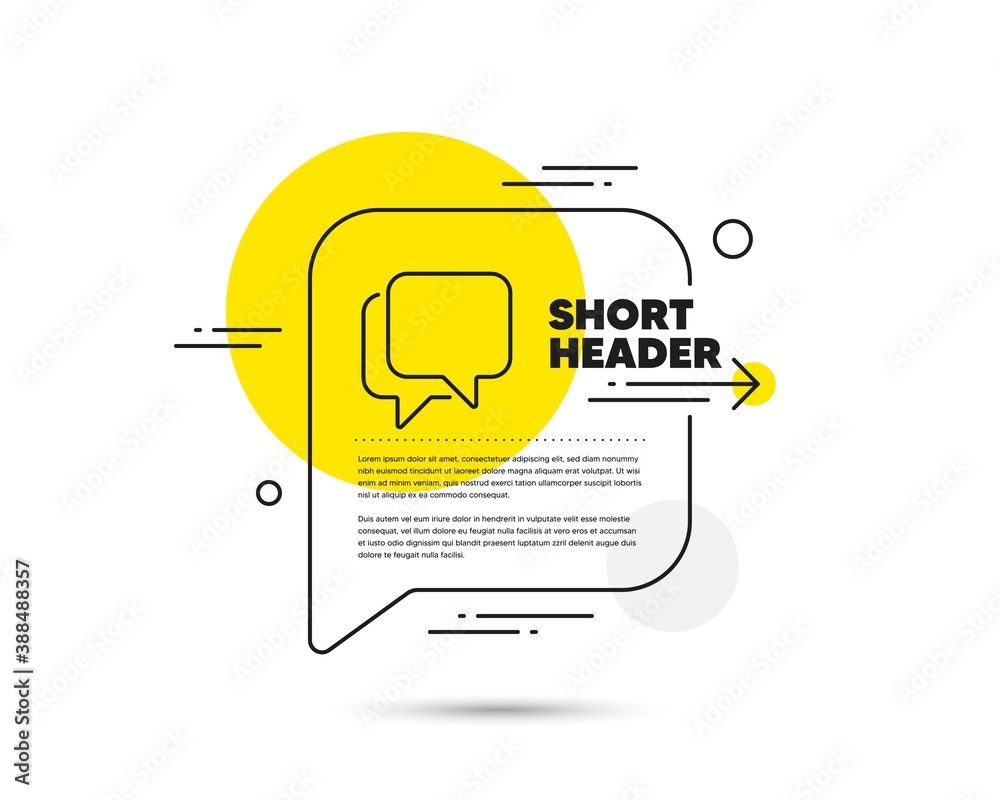 Poster talk bubble line icon. speech bubble vector concept. speech bubble sign. chat message symbol. talk b