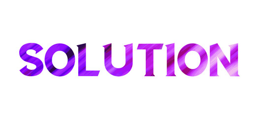 Solution. Colorful isolated vector saying