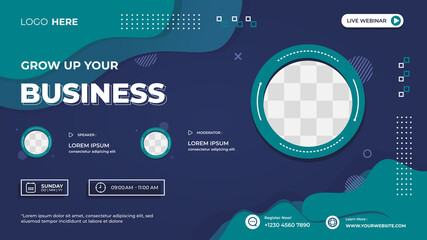 Tosca wave and Fluid background with memphis style, Suitable for web banner, business webinar, seminar, Online Courses, landing page, poster and many more