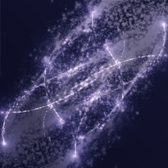 blue christmas background with snowflakes