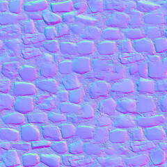Obraz premium 8K cobblestone pavement floor roughness texture, height map or specular for Imperfection map for 3d materials, Black and white texture