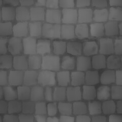 8K cobblestone pavement floor roughness texture, height map or specular for Imperfection map for 3d materials, Black and white texture