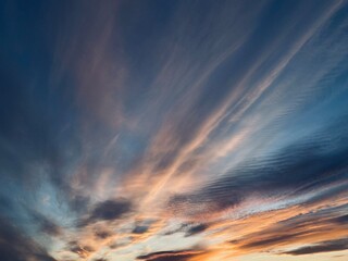 sunset in the sky