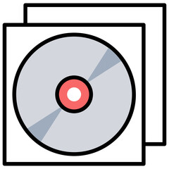 
flat icon design of blu ray, commonly known as CD
