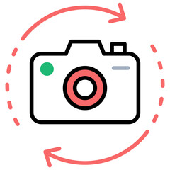 
flat icon simple design of a camera
