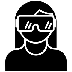 
Virtual reality head-mounted device or glasses
