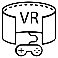 
Simple icon vector image of virtual reality gamer 
