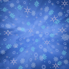 blue christmas background with snowflakes