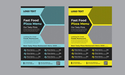 Fast Food Flyer Design Template Vector illustration for banner, poster, flyer, cover, menu, brochure