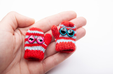 image of glove hand white background 