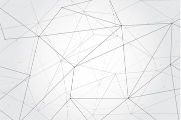 Network abstract connection isolated on gray background. Network technology background with dots and lines. Ai background. Modern abstract concept. Ai vector, network technology