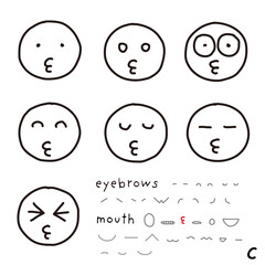 hand-drawn facial expression icon_00_c