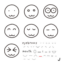 hand-drawn facial expression icon_00_j