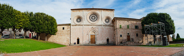 Fototapeta na wymiar panorama of abbey san Pietro Assisi
