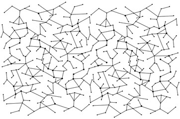 Network abstract connection isolated on white background. Network technology background with dots and lines. Ai background. Modern abstract concept. Ai vector, network technology