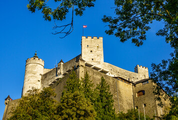 Fototapeta premium famous old town of Salzburg in Austria