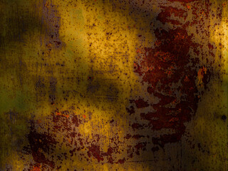 Metallic painted textured background, natural light