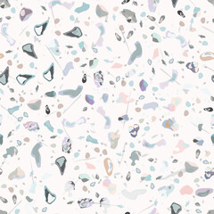 Terrazzo Texture Vector. Flooring Seamless Pattern