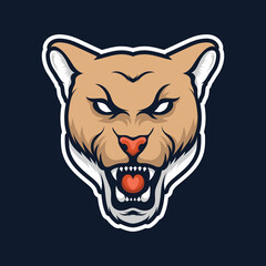 Cougar Premium Vector. For t-shirt, sticker, logo and more.