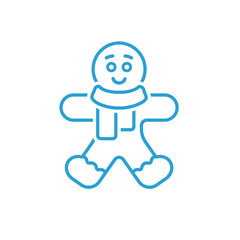 Gingerbread Man Vector Illustration Icon 
