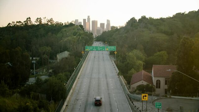 empty highway outside the city