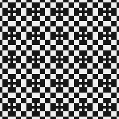 Fototapeta premium Abstract Cross Pattern Dots Logo generative computational art illustration