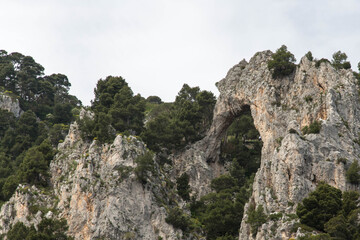 View of capri island coast