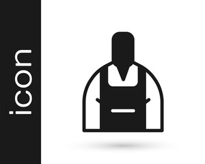 Grey Barista icon isolated on white background. Vector Illustration.