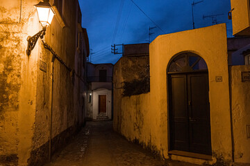 narrow street in the town