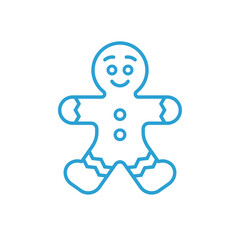 Gingerbread Man Vector Illustration Icon 
