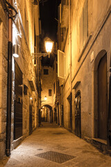 narrow street in the town