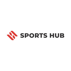 Sports logo template with combination of letter s and letter h.