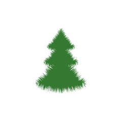 Cedar tree vector icon illustration design template
