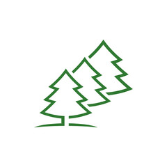 Fototapeta premium Cedar tree vector icon illustration design template