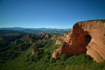 Fototapeta premium the Medulas, an old Roman gold mining operation in the El Bierzo region, Leon province, autonomous community of Castilla y Leon.
