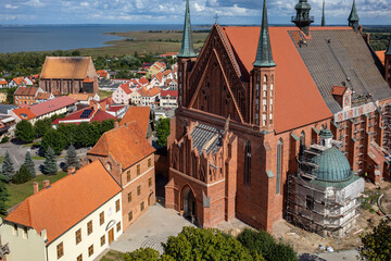 Renovation of the roof of the cathedral in Frombork. Poland