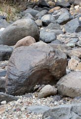 close-up of a rock on nature