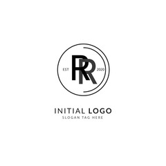 Logo Letters R minimalist, modern isolated Vector illustration