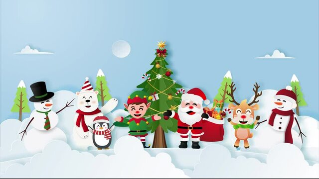 santa claus and snowman