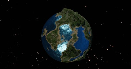 The world in the universe picture. 3d rendering.