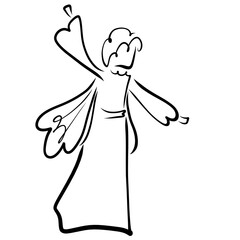 God's Angel points his hand to Heaven