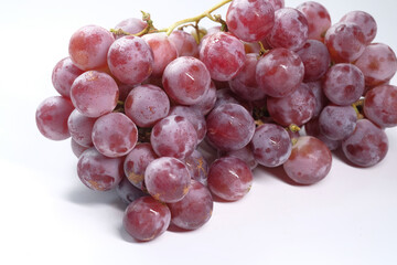 Fototapeta premium fresh grape fruit on white background close up 