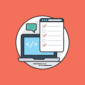 
Two computer screens with coding and hypertext 
