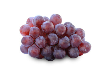 Red grapes on a white background