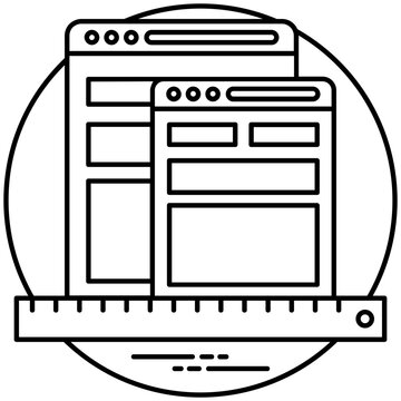 
Two computer screens with coding and hypertext 
