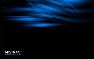 Modern black background with dynamic blue lights effects.