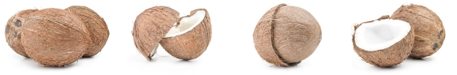 Collage of coconut on a background