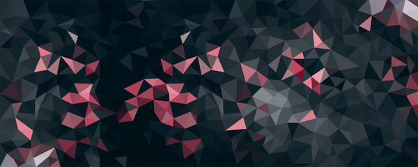 Modern black pink polygon background